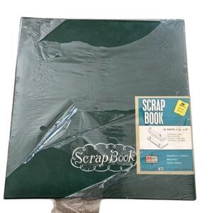 Vintage Kmart 32 Sheet 11 3/4 x 12” Green Scrapbook *NOS*